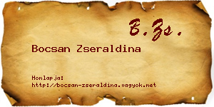 Bocsan Zseraldina névjegykártya